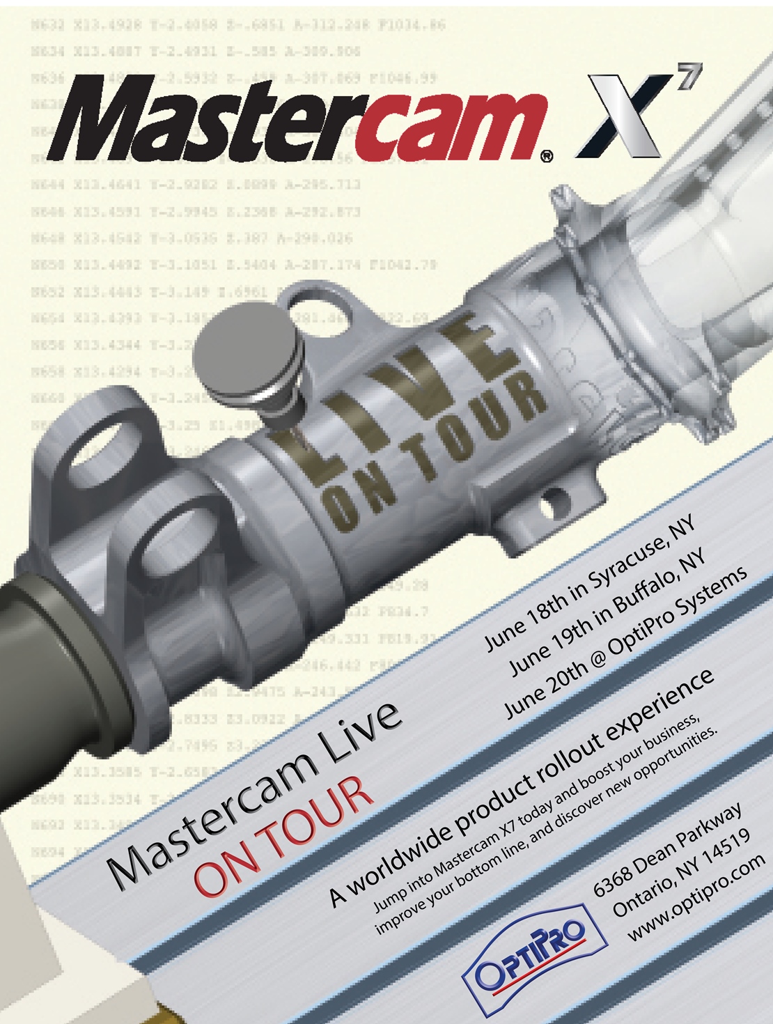 Mastercam X7 Tech Days Flyer