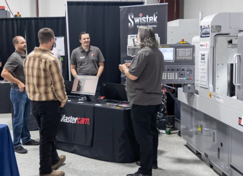 Swistek Swiss CNC Lathes in OptiPro's Showroom