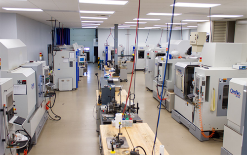 Advanced Process Development Lab with the latest OptiPro CNC optical grinding and polishing machines.