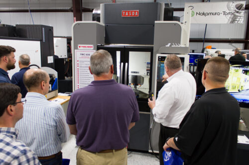 Yasda precision machines in OptiPro's showroom
