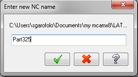 Enter new NC name