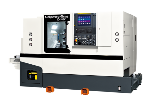 Nakamura-Tome SC-100x2 Twin-turret multi-tasking machine - Utilizing two tools on either side of the upper turret for superimposed machining
